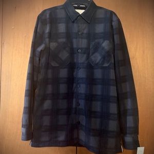 NWT Mens Weatherproof Lined Corduroy Plaid Shirt M